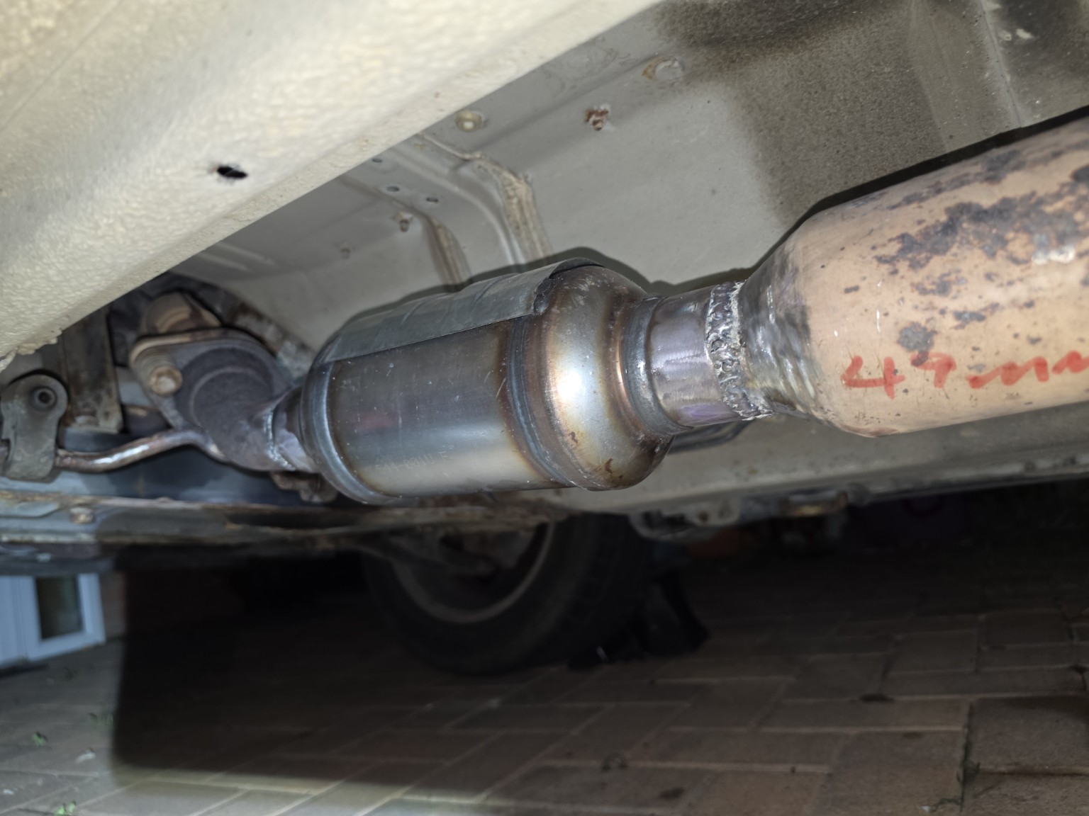 Vehicle exhaust repair example